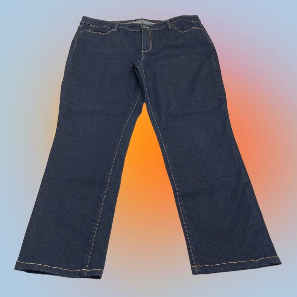 TALBOTS Women’s 16 Straight FLAWLESS FIVE POCKET Blue Jeans